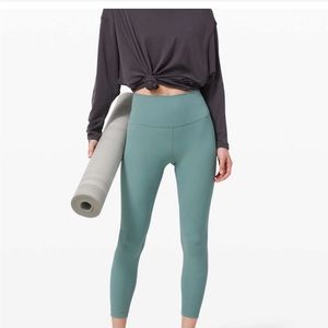 Lululemon Leggings Wunder Under tidewater teal 25” 8